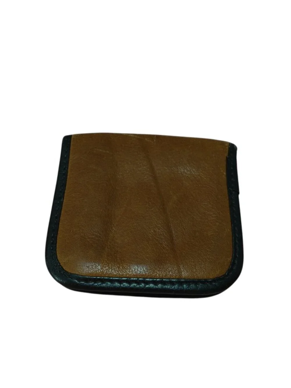 Mundi Brown Cowhide Leather Bifold Folding Wallet With Pouch Change Purse Logo